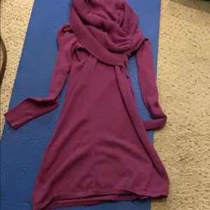 Sweater dress with pockets